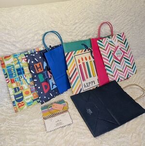 ❤️ Birthday Gift Bags New And Used Lot Of 8